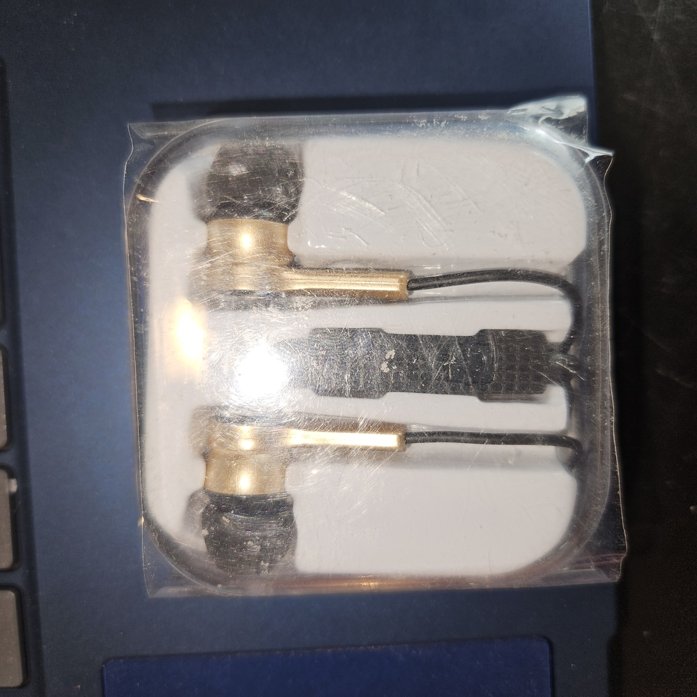 Gold and Black In-Ear Headphones
